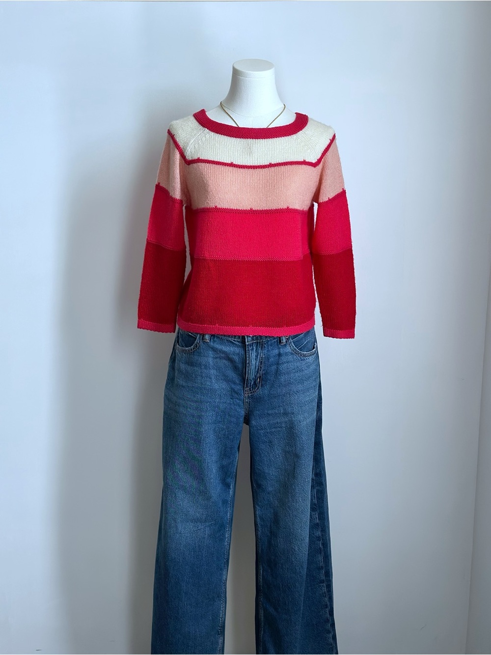 Cooperative’ NWOT Wool Blend Colorblock Cropped Sweater Women’s XS 3/4 Sleeve - Picture 11 of 11